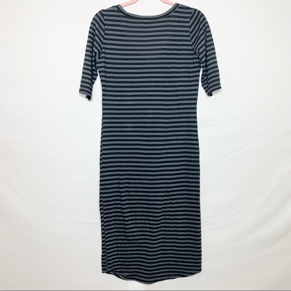 Monrow Jersey Striped Lace Up Dress - Picture 3 of 5